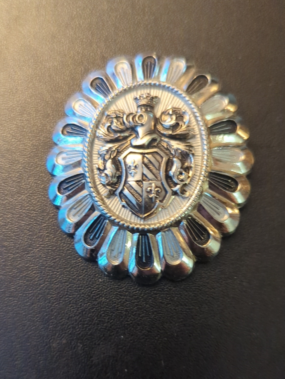 Vintage 1960s Statement Crest Brooch